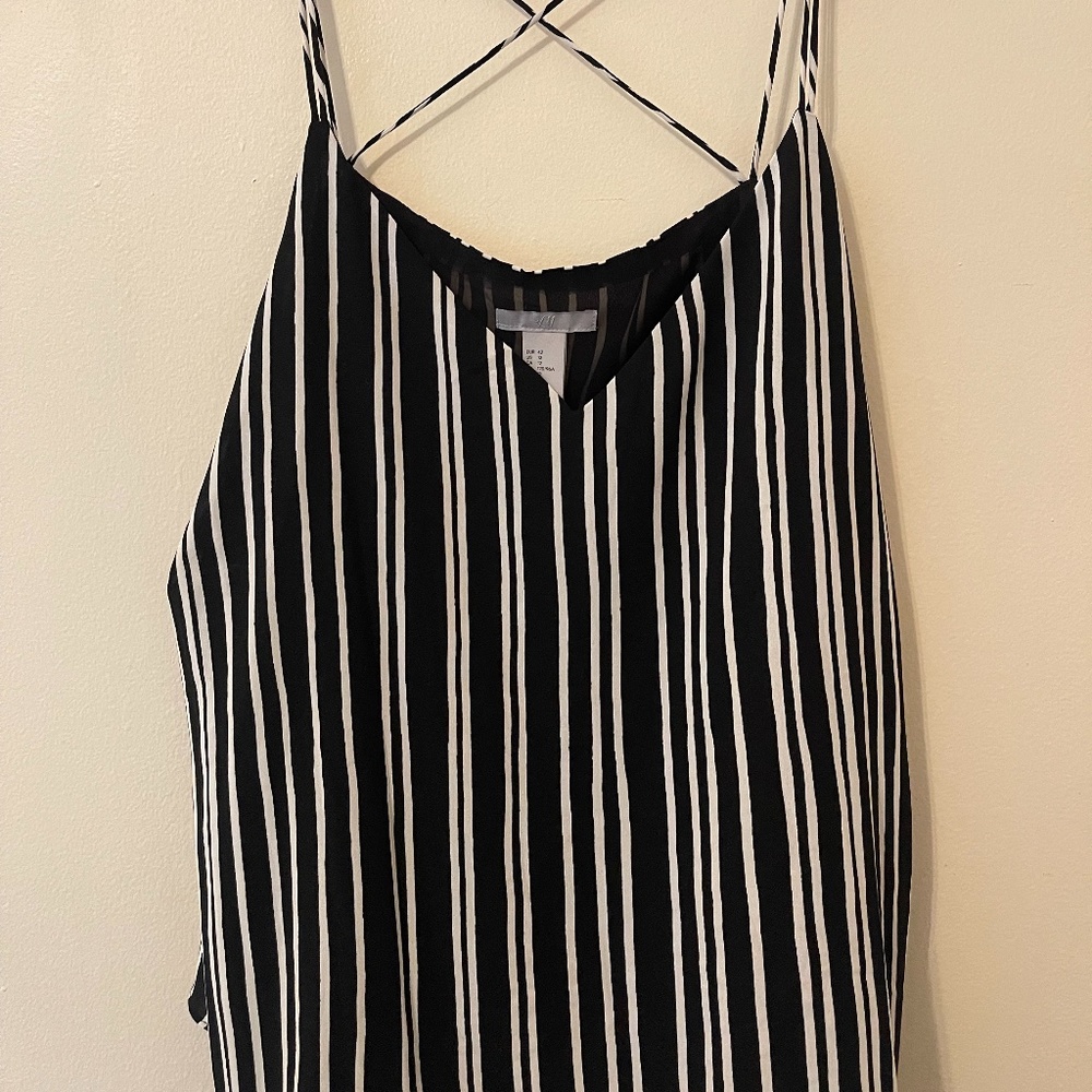 H&M Striped Black and White Camisole